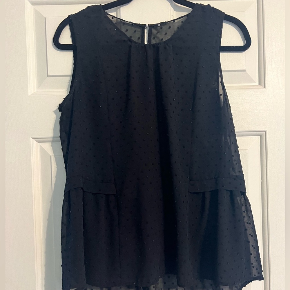 JCrew Sheer Black Tank Top